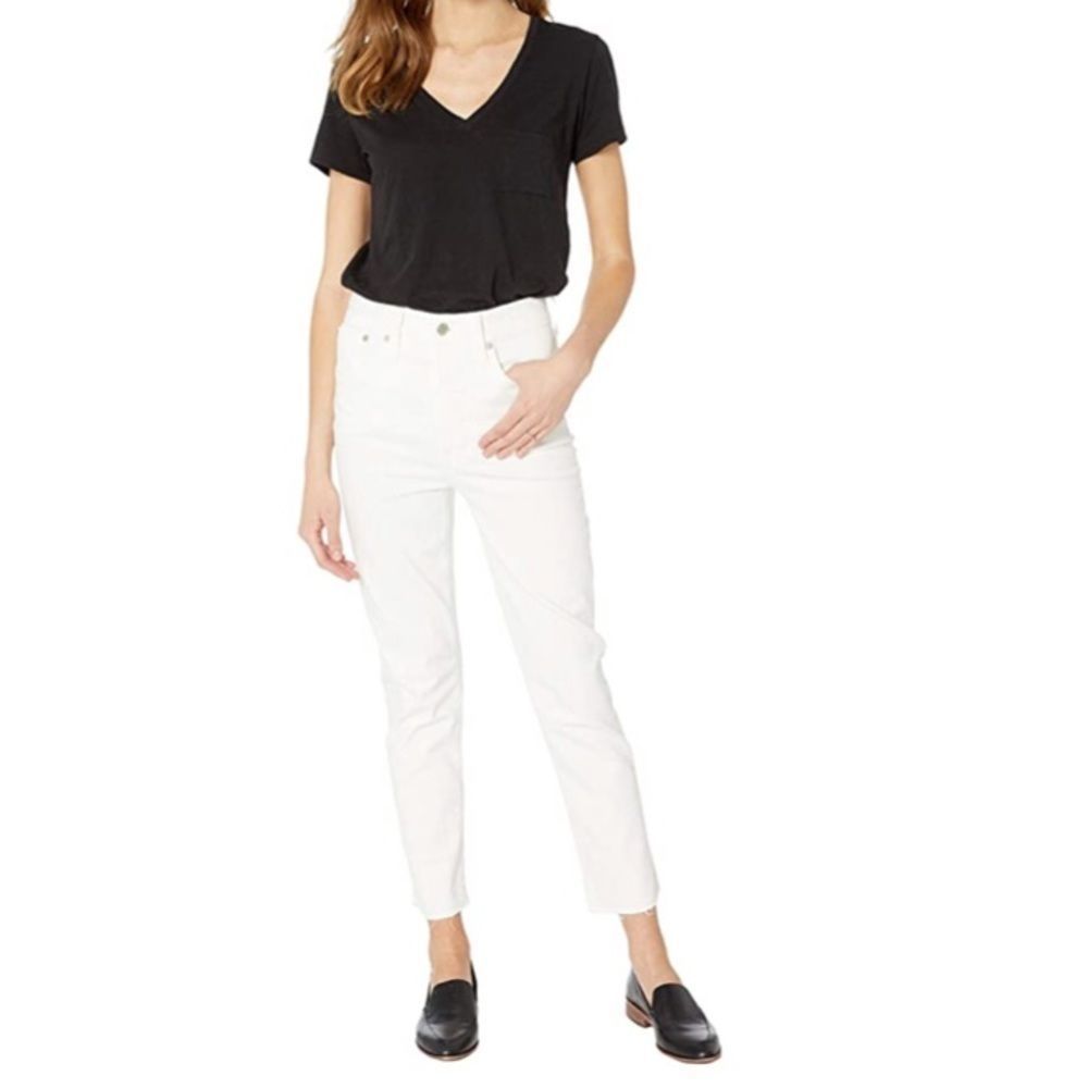 MADEWELL the Perfect Vintage Jean! white, raw hem - Picture 7 of 8